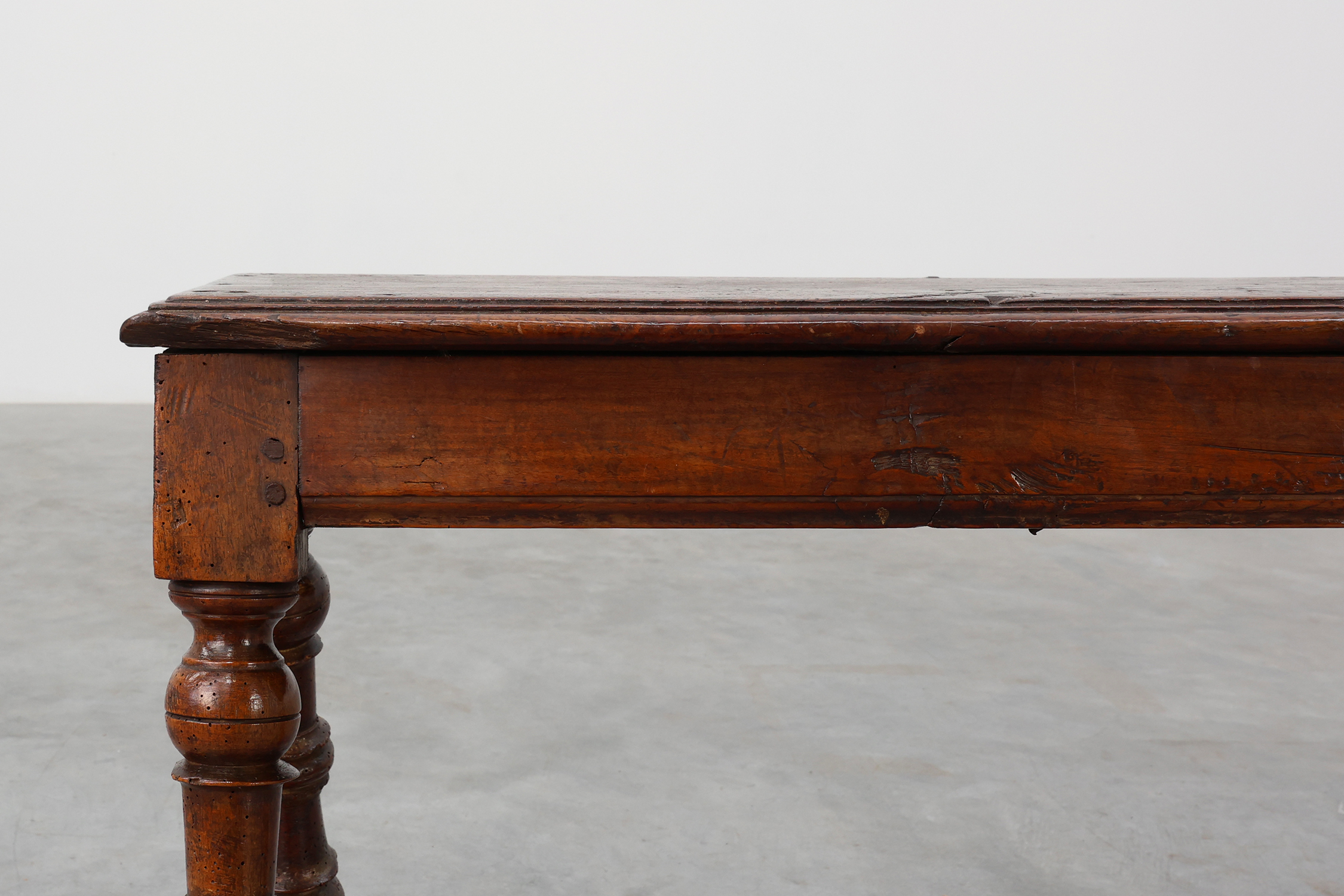 Antique English oak farmhouse bench, UK ca. 1850thumbnail